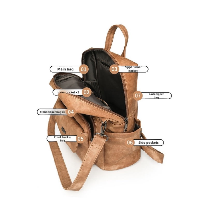 4646 Backpack Purse PU Leather Anti-theft Large Fashion Designer Travel Bag Womens Backpack Purse Fashion Pu Leather Anti-theft Large  main image 3