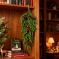 thumbnail image 4 of cpengpj 60cm Green Polyethylene Christmas Hanging Tree Ornament, Realistic Upside Down Holiday Decor for Wall and Door Festive Ambiance, 4 of 6