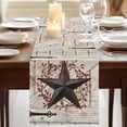 thumbnail image 3 of Table Runners 36 Inches Long Dress Scarves, Texas Star Vintage Farmhouse Kitchen/Dining Table Runner, Short Coffee Tablerunners, Brown Retro Berry Wooden 13x36 Inch, 3 of 9