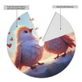 thumbnail image 6 of Cauagu 48" Christmas Tree Skirt Heart Sky Bird Couple Pattern Christmas Tree Decorations Tree Mat for Xmas Decorations Occasion Holiday Home Decor -48", 6 of 7