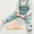 thumbnail image 3 of MERRYHAPY 3Pack Children's Playthings Wooden Railway Track Playthings for Hand-on Ability Development in Beige Color, 3 of 5