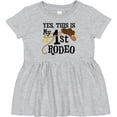 thumbnail image 3 of Inktastic Yes, This is My 1st Rodeo Cowboy Hat with Red Band, Lasso Girls Baby Dress, 3 of 5