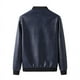 thumbnail image 3 of Chaqueta de cuero para hombre, talla extra grande, traje de béisbol, otoño e invierno, chaqueta de forro polar para hombre gordo, motociclista, gente gordita, 3 of 5