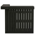 thumbnail image 2 of Spaco Modern L-Shaped Bar Counter with Slatted Design, Bar Counter with Durable Engineered Wood for Indoor as Home, Bar, Kitchen, Black, 2 of 5