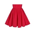 thumbnail image 5 of Girls Dress Red Chiffon Swiss Dot Stand Collar Ruffle Puff Short Sleeve 4 Years, 5 of 6