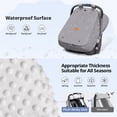 thumbnail image 4 of Baby Car Seat Cover, Caveen Infant Carseat Canopy, Warm Plush Minky Dots Shield Covers, with Breathable Mesh Window, Enlarge Space, Grey, 4 of 7
