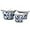 Blue & White - Fluted Edge, variant on Galt International Blue & White Floral Porcelain Ceramic Decorative Flower Pot 8"/6"/4.5" Garden Pots Chinese Asian Design - Set of 3 Cylinder Fluted Edge