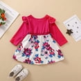 thumbnail image 2 of Dooleck Toddler Girl Dresses Short Sleeve Ruffle Princess Dress Floral Clothes, 2 of 7