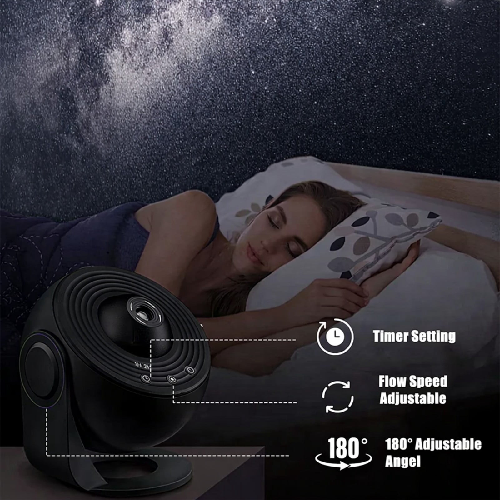 Wadan 13-in-1 Galaxy Star Projector with HD Image Discs, Rotating Sky Effects, Adjustable Brightness – Perfect for Kids’ and Adults’ Bedrooms & Home Decor