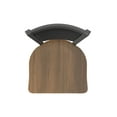 thumbnail image 3 of 870 Hadleigh 36" Swivel Bar Stool with Pewter Finish and Dark Maple Seat and Black Vinyl Back, 3 of 5