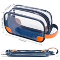 thumbnail image 2 of Neceser Lermende transparente para hombre que viaja, azul, impermeable, 2 of 7