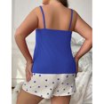 thumbnail image 3 of fatyb Plus Size Cami Pajama Sets for Women Sleeveless Tops Heart Shorts 2 Piece Pjs Sleepwear Outfits, 3 of 4