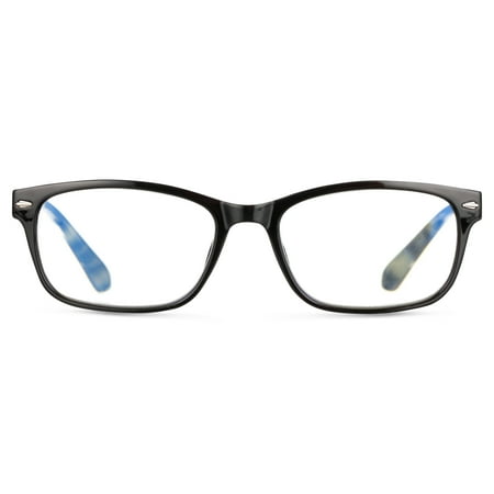 M+ Readers Adrian Black +2.00 Reading Glasses with Case