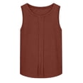 thumbnail image 6 of Sahpxhe Women's Cotton Linen Tank Tops Summer Crew Neck Sleeveless Undershirts Casual Loose Lightweight Blouse Shirt Wine XXL, 6 of 6