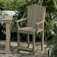 thumbnail image 3 of Wildridge Heritage 3-Piece Patio Counter Set, Weathered Wood - Outdoor Weather Resistant Recycled Plastic Furniture for Patio, 3 of 4