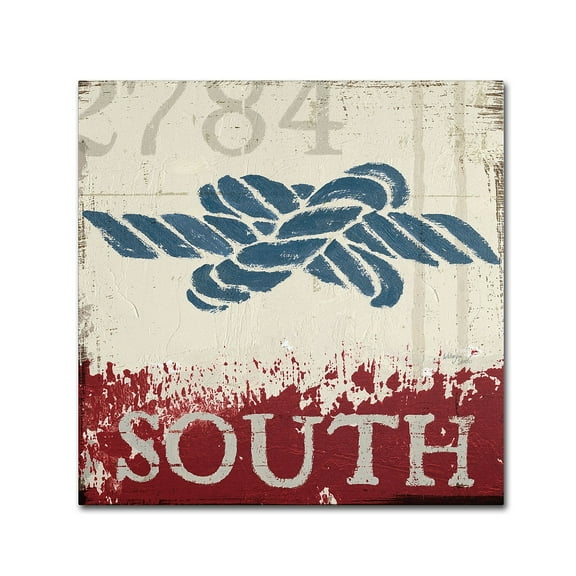 Trademark Fine Art "Nautical II Red" Canvas Art by Wellington Studio