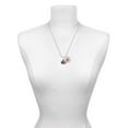 thumbnail image 3 of Delight Jewelry Silvertone Large Orange Fall Leaf Silvertone Script Initial Disc - O - Charm Necklace, 20"+3", 3 of 4