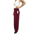 thumbnail image 2 of OrlyCollection Women's Basic Elastic Waist Band A-Line Long Maxi Skirt (Wine,Large), 2 of 3