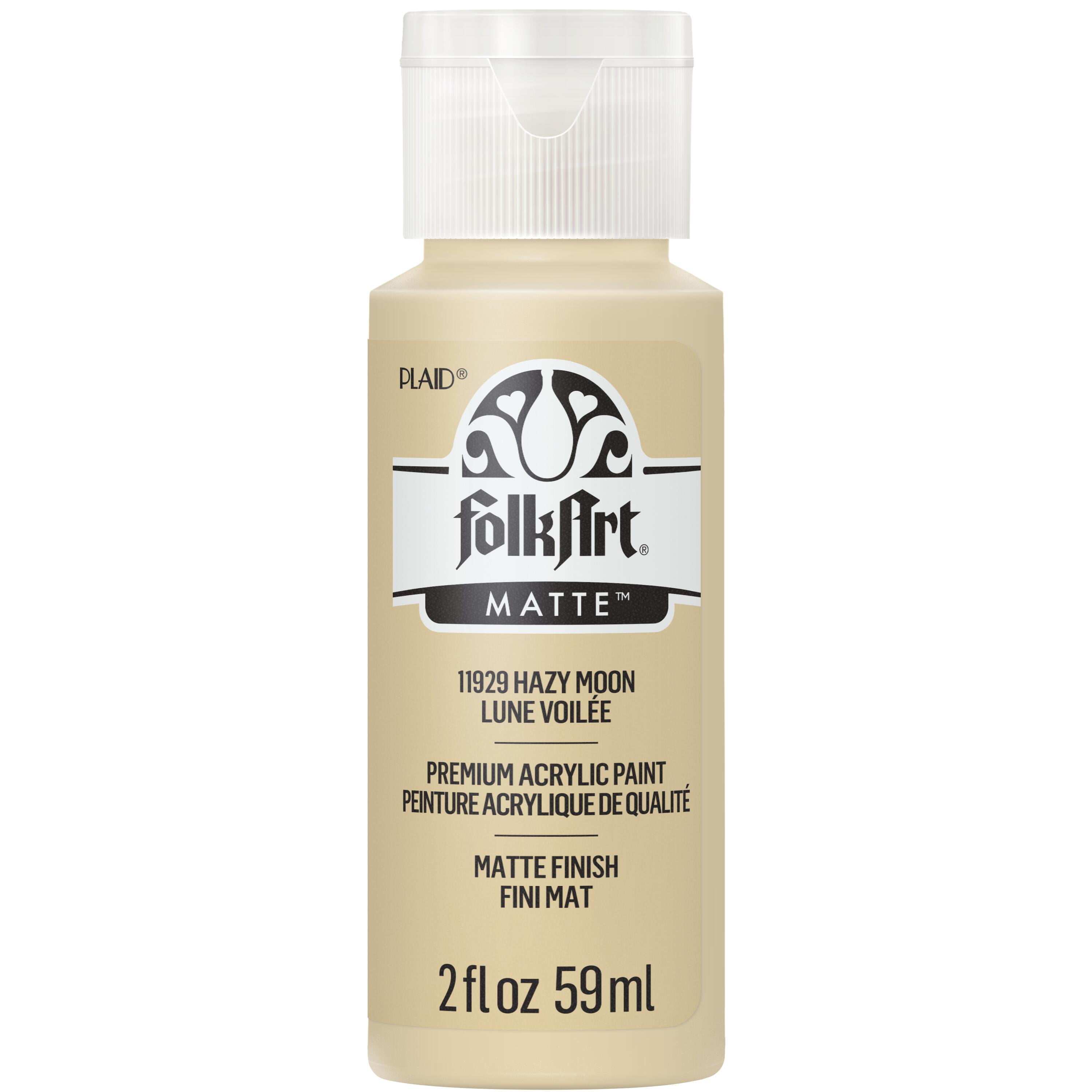 (5 pack) FolkArt Acrylic Craft Paint, Matte Finish, Hazy Moon, 2 fl oz