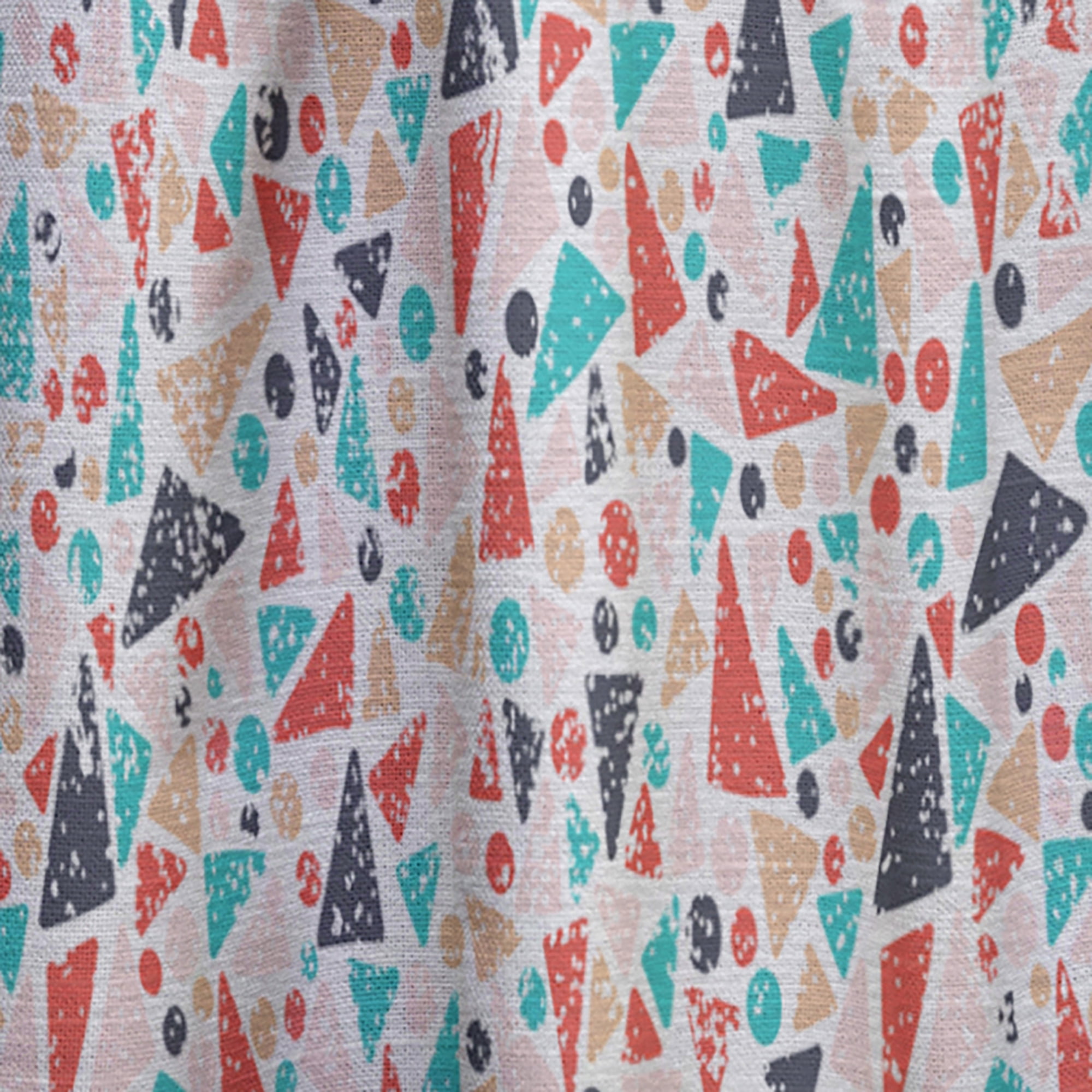Designart 'Abstract Retro Pattern Design II' Mid-Century Modern Curtain Panel