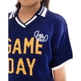 thumbnail image 3 of Stitch Girls Game Day Short Sleeve Sweater, Sizes 4-16, 3 of 8