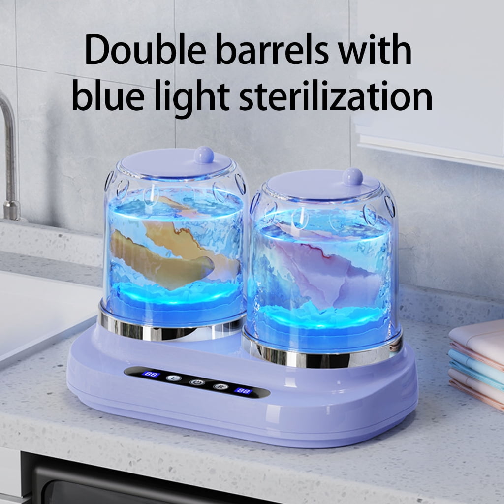 PatungKu Twin Compartment Electric Washer Simultaneous Separate Wash Quiet Motor Design