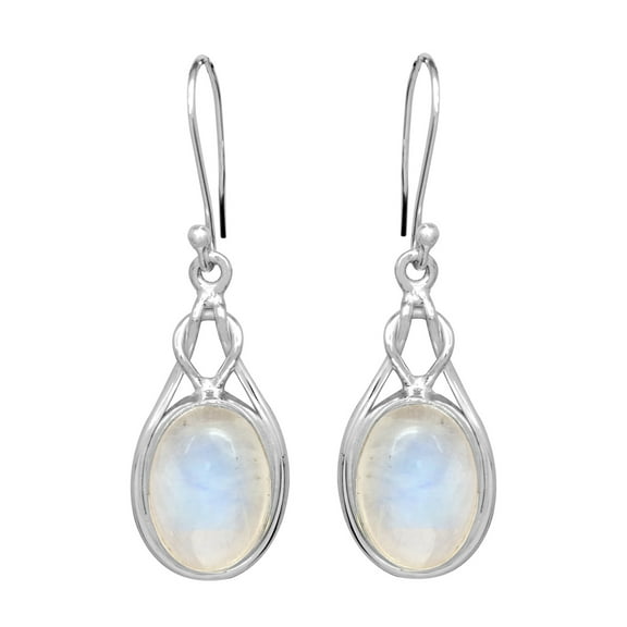 Yo Treasure Women Moonstone Dangle Earrings 925 Sterling Silver Gifts for Her