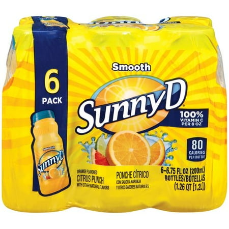 Sunny D Orange Citrus Punch, 6.75 Fl. Oz., 6 Count