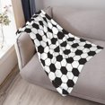 thumbnail image 4 of LHSHID American Football Cool Sport Ball Throw Blanket Soft Bed Bedding Warm Cozy Plush Flannel Fleece Blankets Gifts for Kids Boys Teens Sofa Couch Bedroom Home Decor 50x60in, 4 of 6