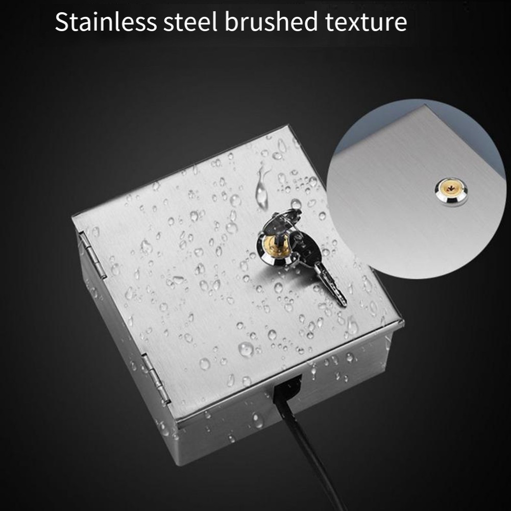 Stainless Steel Electric Box Lock Outdoor Socket Safety Protective
