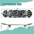 thumbnail image 2 of 31'' Complete Skateboard 7 Layer Canadian Maple Double Kick Deck Skateboards Skate Board for Beginner Adult Gifts, 2 of 5