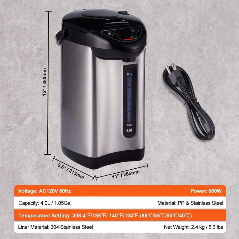KFFKFF 4L Hot Water Dispenser, Stainless Steel photo 7