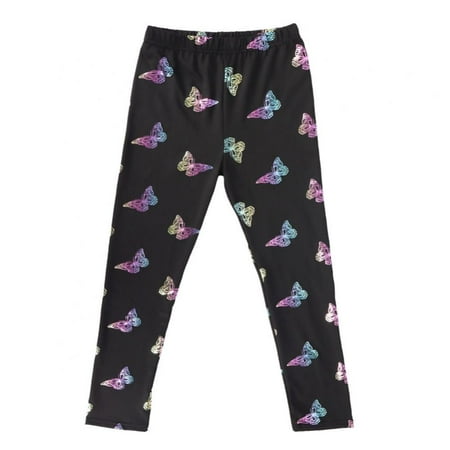 

Xinhuaya 3-9T Girls Footless Leggings Yoga Tights Printed Stretch Trousers