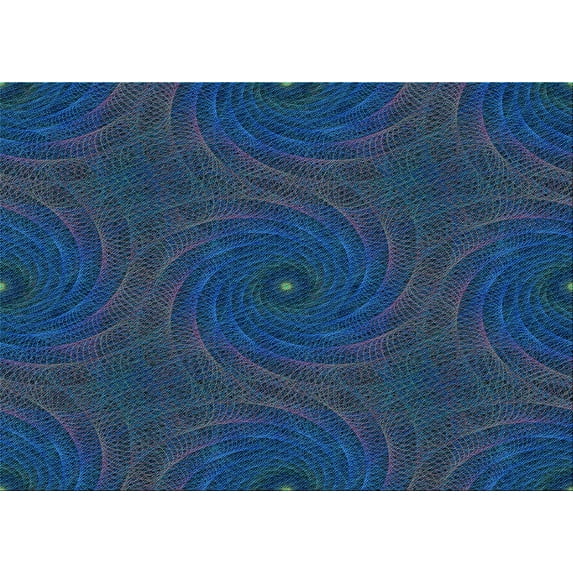 Ahgly Company Machine Washable Indoor Rectangle Transitional Blue Area Rugs, 2' x 5'