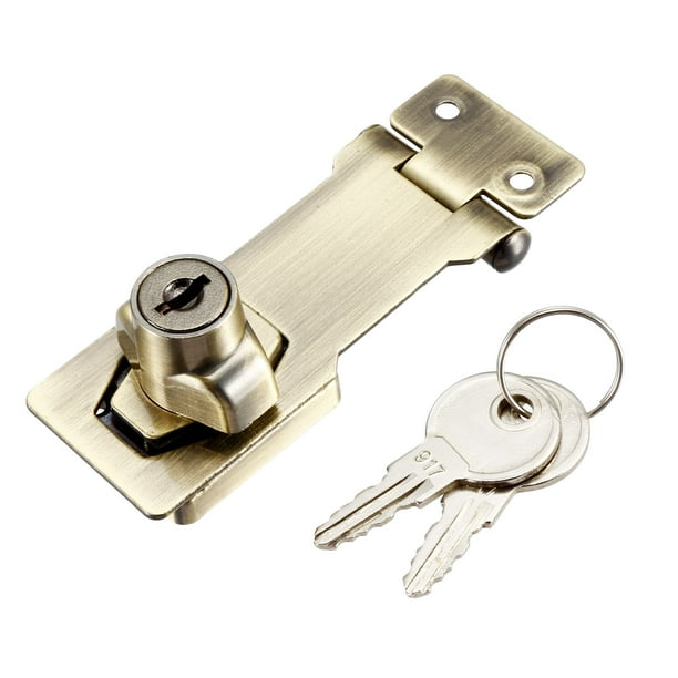 Keyed Hasp Lock 94mm Twist Knob Keyed Locking Hasp for Door Cabinet ...