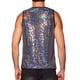 thumbnail image 3 of CAMISAS PARA HOMBRES INSPIRE CHIC Lentejuelas Cuello Redondo Sin Mangas Top Metálico XL Plata, 3 of 6