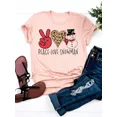 thumbnail image 3 of Camiseta con estampado para mujer, ropa bonita, Top de moda de Año Nuevo, Camisetas Básicas de manga corta con gráfico de Navidad, 3 of 4