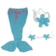 thumbnail image 2 of Conjunto de Ropa de Sirena con Diadema de Ganchillo para Bebé Recién Nacido, Accesorios para Fotografía de Bebé Azul shamjiam Fotografía del bebé recién nacido, 2 of 9