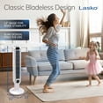 thumbnail image 4 of Lasko 3-Speed Remote Controlled Oscillating Tower Fan, White, 2510, 4 of 9