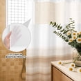 thumbnail image 2 of No Hook Shower Curtain with Built-in Rings - Brown White Washable Waterproof Fabric Bathroom Curtains for Hotel,Rentals, 72 X 72 Inch Long , Abstract Modern Brush Strokes, 2 of 9