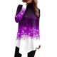 thumbnail image 1 of Gibobby Playeras Mujer Mujer Túnica Verde Azul Geométrico A Cuadros Estampado Manga Larga Casual Vintage Boho Étnico Escote Redondo Largo Tema Bohemio Geométrico Camisa（Morado， S), 1 of 4