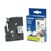 Brother TZ221 - Black on white - Roll (0.35 in x 26.3 ft) laminated tape - for P-Touch PT-1080, 1090, 1230, 1290, 18, 2030, 2430, 2730, 3600, 7100, 9700, 9800, PT-GL-200