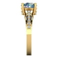 thumbnail image 3 of 2.21ct round cut blue moissanite 18k yellow gold Bridal Wedding Engagement Promise Anniversary Ring for Women size 3.75, 3 of 7