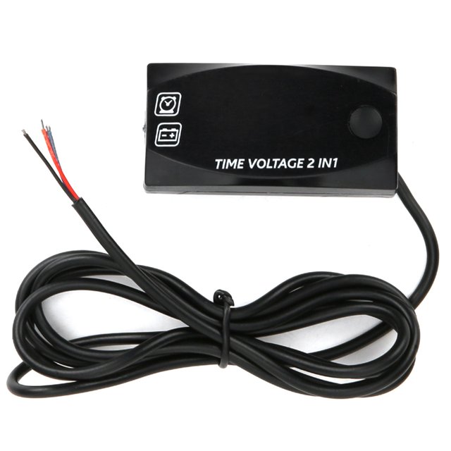Reloj electrónico 2 en 1 voltímetro medidor LED medidor de motocicleta multifuncional Jadeshay A