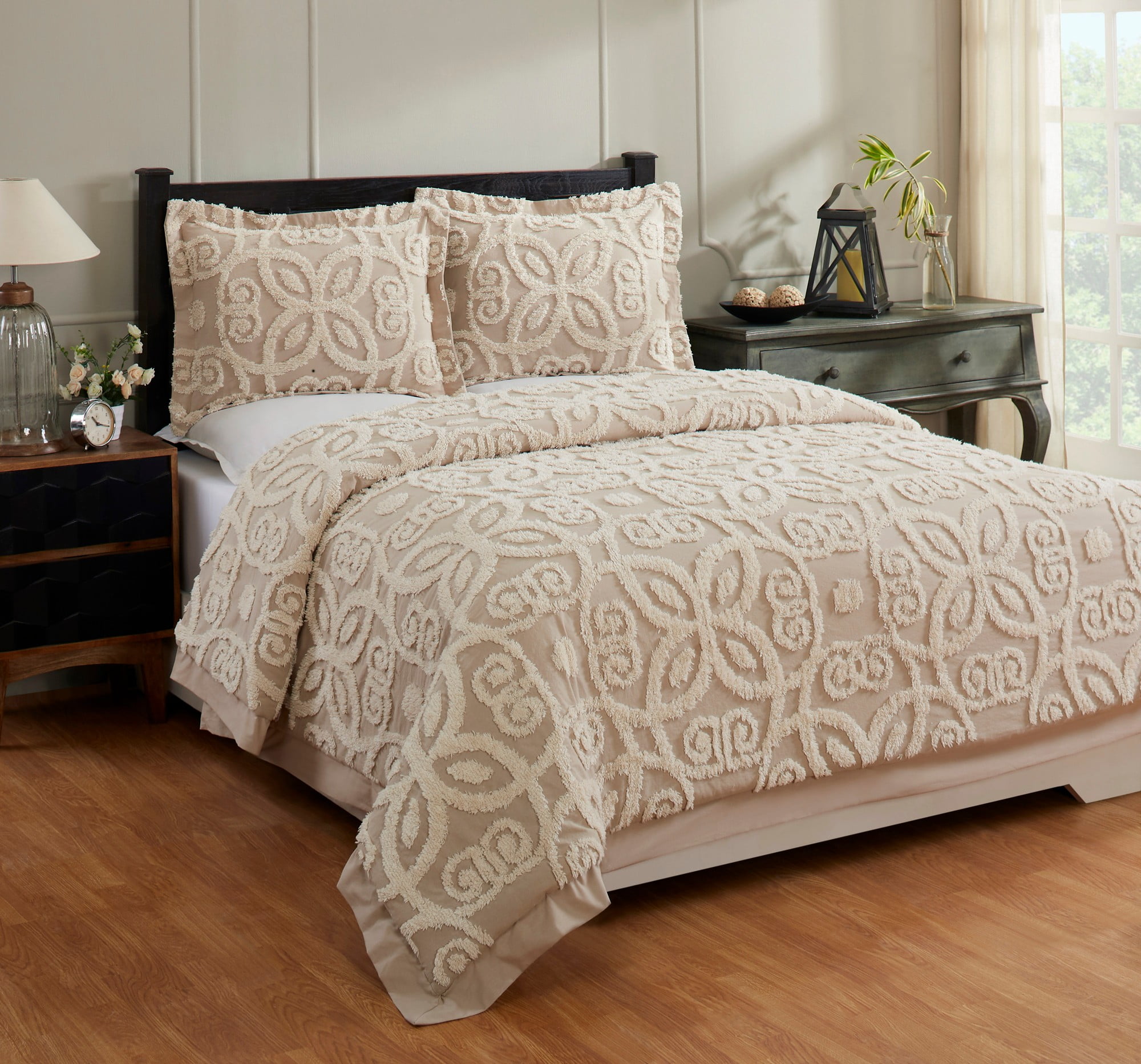 Better Trends Eden Collection in Floral Design 100 Cotton Tufted