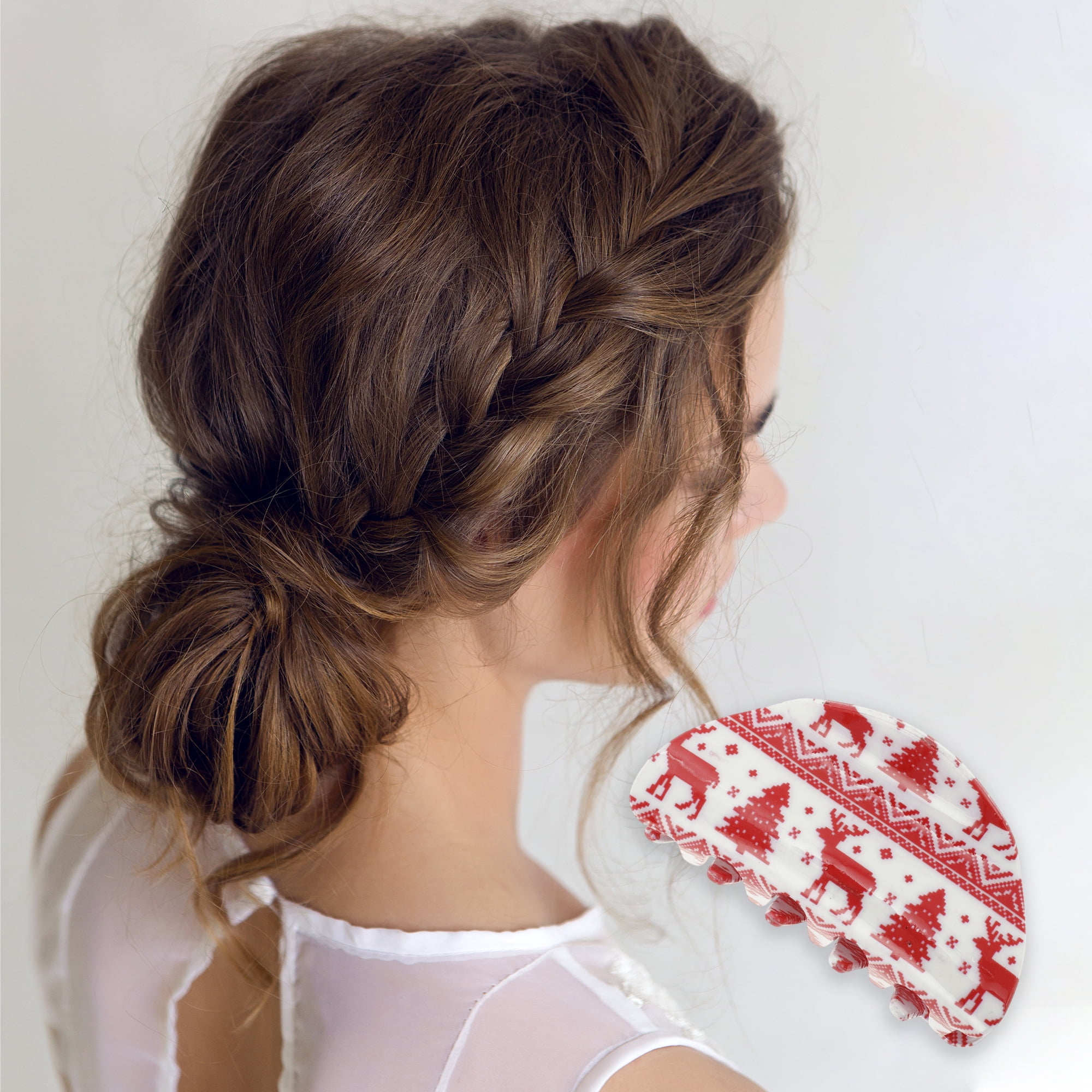 Unique Bargains Christmas Hair Clips 2 Pcs Elk Tree