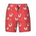 thumbnail image 4 of Lsque Mens Swim Trunks Cartoon Rooster Pattern - Bathing Suit Compression Liner - Beach Swim Shorts Swimwear - (S-3XL) - Stretch Quick Dry -Medium, 4 of 9