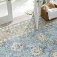 thumbnail image 5 of 3x5Ft Area Rug for Living Room - Neutral Blue Floral Vintage Design - Pet Friendly - Boho Washable Rug for Bedroom, Dining Room, 5 of 7