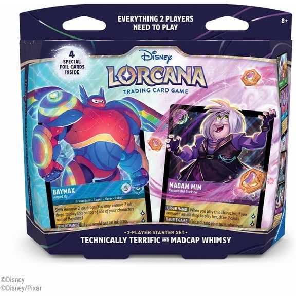 Collectible Ravensburger Disney Lorcana TCG: Hyperia City 2-Player Starter Set - Technically Terrific & Madcap Magic