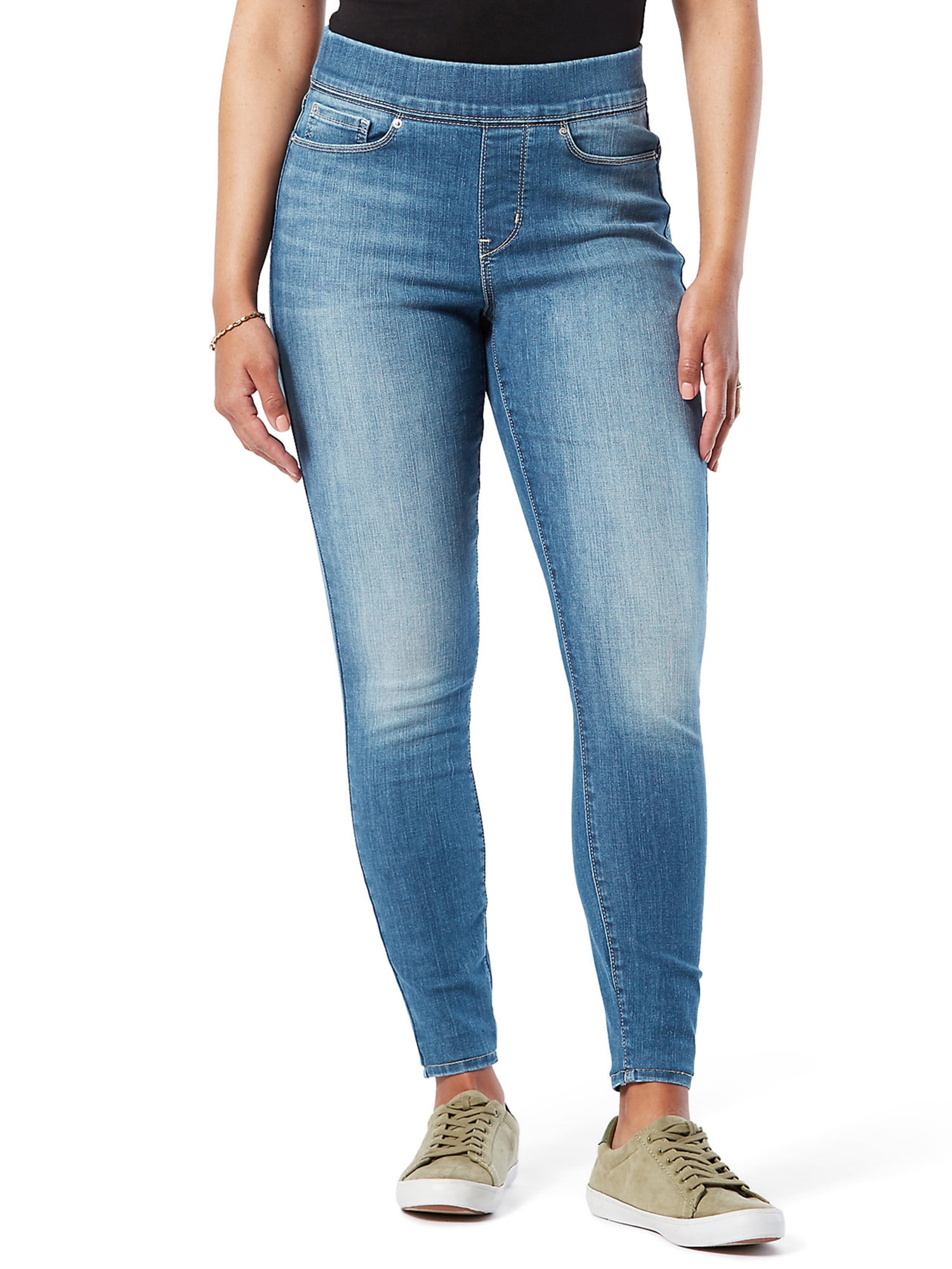 Signature by Levi Strauss & Co. Women's Simply Stretch Shaping Pull-On Super  Skinny Jeans 